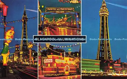 R572989 Blackpool Illuminations Color Gloss View Series Bamforth Multi View