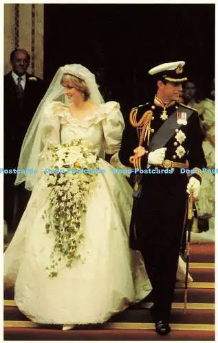 R574973 Charles und Diana Prinz und Prinzessin von Wales verlassen St. Pauls Cathedra