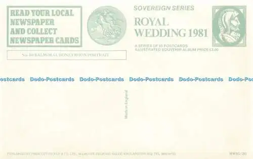 R574993 No 50 Balmoral Honeymoon Portrait Sovereign Series Royal Wedding 1981 Pr
