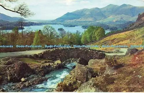 R575739 SD 506 Ashness Bridge and Derwentwater Plastichrome Colourpicture Sander