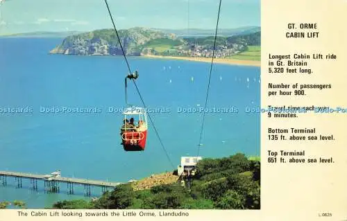 R575744 Gt Orme Kabinenlift Kabinenlift mit Blick auf Little Orme Llandudno Denn