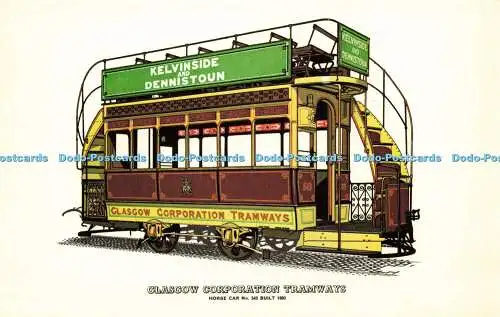 R575761 Glasgow Corporation Tramways Horse Car No 543 1893 Nostalgia Miniatures