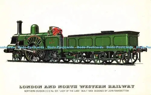 R575763 London and North Western Railway Northern Division 2 2 No 531 Lady of