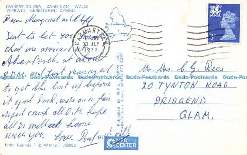 R575783 Gwbert on Sea Strickjacke Wales Litho Kanada N P O Belfast Dexter 1972