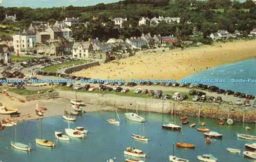 R575788 Saundersfoot Town and Harbour Cotman Color Series Jarrold 1966