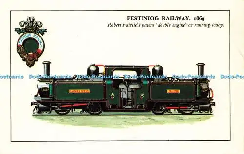 R575970 Festiniog Railway 1869 Robert Fairlies Patent Double Engine as running t