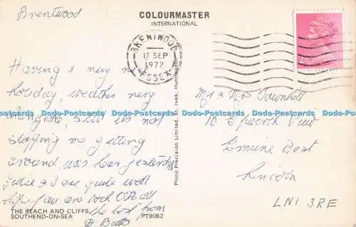 R732539 Southend on Sea The Beach and Cliffs Photo Precision Colourmaster Intern