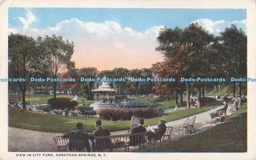 R732570 N Y Blick im Stadtpark Saratoga Springs Walter M Stroup C T amerikanische Kunst