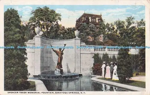 R732574 N Y Spencer Trask Memorial Fountain Saratoga Springs Walter M Stroup C T