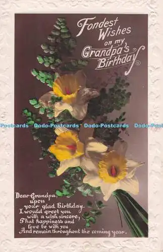 R732701 Liebeste Wünsche zum Geburtstag meiner Opa Narzisse RP