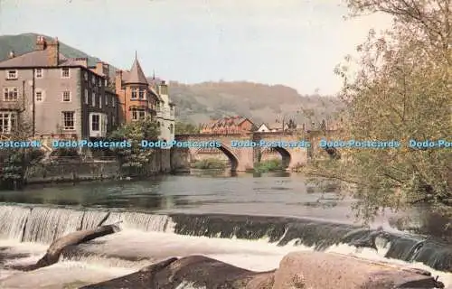 R732830 Llangollen River Dee The Bridge and Weir