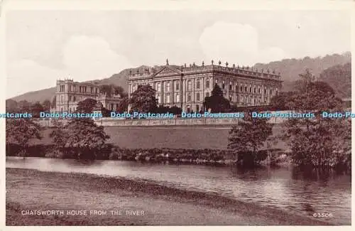 R732844 Chatsworth House From The River Valentine Phototype