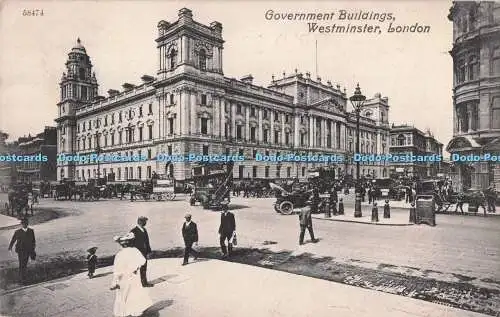 R732865 London Westminster Government Buildings Valentine Series PM Brixton 1910