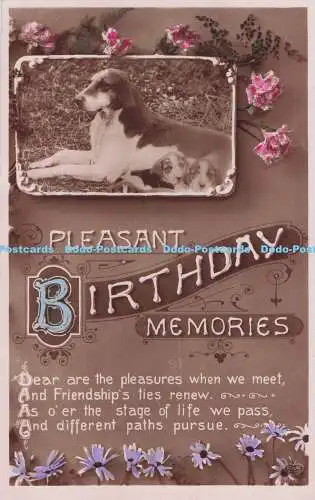 R732870 Pleasant Birthday Memories Hund E A Schwerdtfeger London