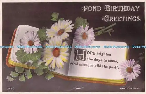 R732889 Fond Birthday Greetings Book Flowers J Beagles RP PM Liverpool