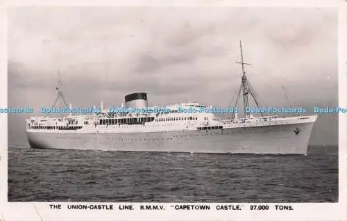 R732910 The Union Castle Line R M M V Capetown Castle RP PM Southampton 1949