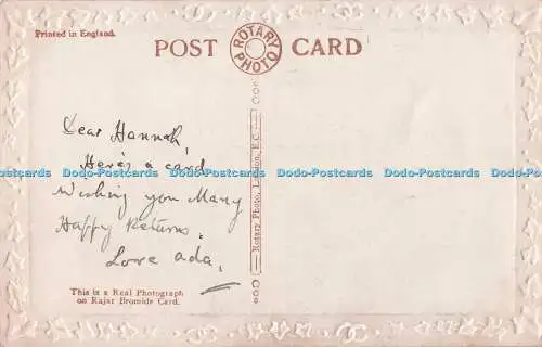 R733006 ManyHappy Returns to My Friend Woman With hat On Head Rotary Photo Londo