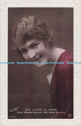 R73130 Miss Gladys M Marsh Daily Mirror Beauty 2nd Prize Winner Rotary Photo Lo