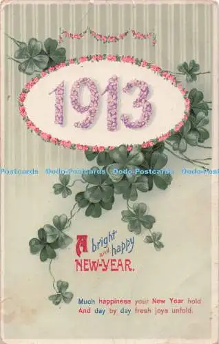 R733527 A Bright and Happy New Year Series 14850 1913