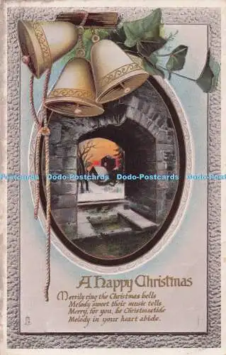 R733546 A Happy Christmas Bells Tuck Gem Glosso Christmas Series No C 5062