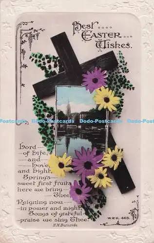 R733593 Beste Osterwünsche Blumen Kreuz Die W und K RP