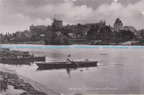 R733798 Windsor Castle From The Thames H V London Photolet Series 8