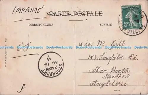 R733911 St Malo Vieilles Maisons H Le Maillot PM Stockport 1911
