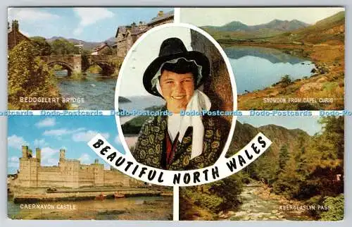 R734005 Beautiful North Wales Caernarvon Castle J Salmon Sevenoaks PM Llandudno