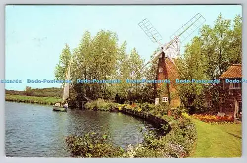 R734007 Norfolk Broads Hunsett Mill River Ant J Salmon Sevenoaks PM Clacton on S