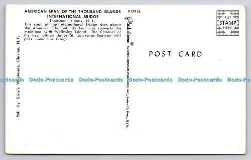 R734181 N Y Thousand Islands American Span of the Thousand Islands Gray Wholesal