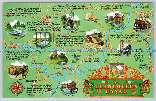 R734202 Llangollen Canal Map J Salmon Sevenoaks