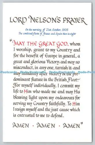 R734618 Portsmouth The Victory Museum Lord Nelson Prayer Before Trafalgar G Shep