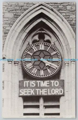 R734800 Ilfracombe Uhr und Text der Pfarrkirche St. Philipp und St. J