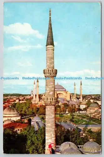 R734870 Istanbul ve Saheserleri Das Minarett der Blauen Moschee und St. Sophia Keskin