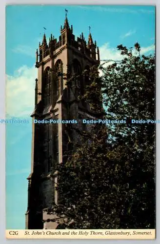 R734978 Glastonbury Somerset St John Church and the Holy Thorn Harvey Barton