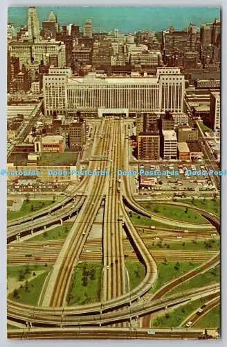 R735306 Chicago Illinois Eisenhower Expressway At Chicago Circle Cameo Greeting