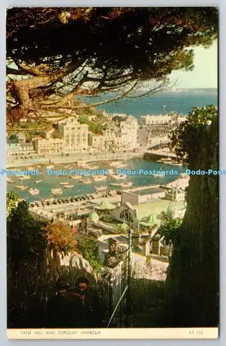 R735386 Vane Hill and Torquay Harbour Jarrold Norwich England RP