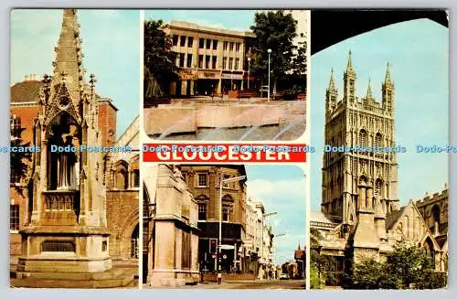 R735419 Gloucester The Cathedral King Square Fountains E T W Dennis Scarborough