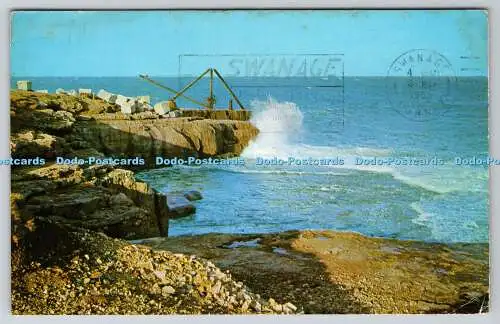 R735423 Portland Bill Rough Sea E T W Dennis Scarborough