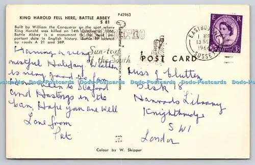 R735428 Battle Abbey King Harold Feel Here Plastichrome by Colourpicture W Skipp