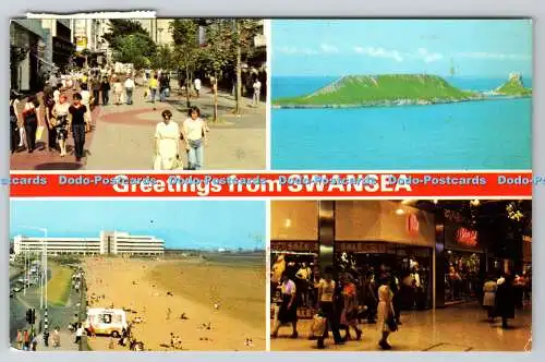 R735581 Greetings From Swansea Seafront E T W Dennis Scarborough 1986 Multi View