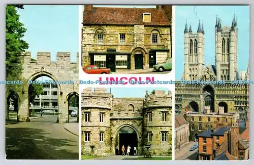 R735791 Lincoln The Cathedral Priory Gate E T W Dennis Scarborough Multi View