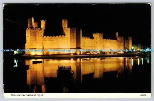 R735845 Caernarvon Castle at Night E T W Dennis Scarborough London