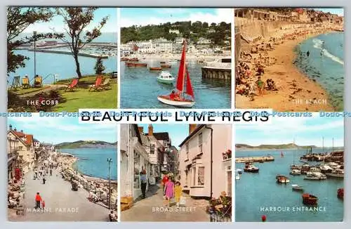 R735848 Beautiful Lyme Regis The Cobb The Beach J Salmon Sevenoaks Multi View