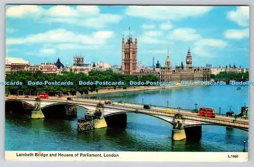 R735925 London Lambeth Bridge and Houses of Parliament E T W Dennis Scarborough