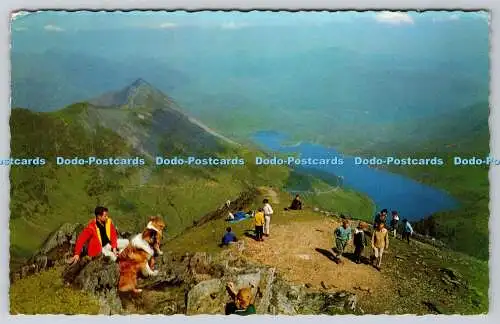 R736089 Blick vom Gipfel des Snowdon Bamforth Holmfirth Yorkshire Farbglanz Vie