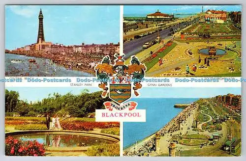 R736164 Blackpool Central Beach Jarrold RP 1965 Multi View