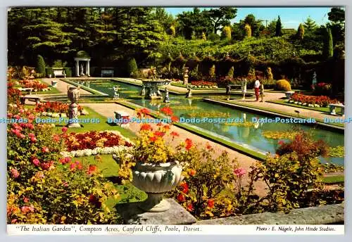 R736277 Poole Dorset The Italian Garden Compton Acres Canford Cliffs John Hinde