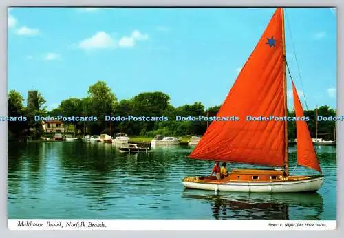 R736299 Norfolk Broads Malthouse Broad John Hinde E Nagele 1977