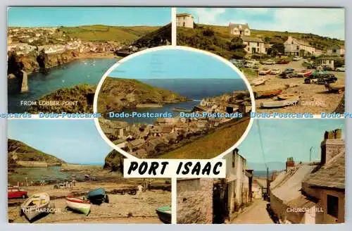 R736313 Port Isaac The Harbour J Salmon Sevenoaks PM Bude Cornwall 1972 Multi Vi